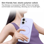 For iPhone 16 Plus Cover Kompatibel med MagSafe Flydende Silikone Anti-drop Telefoncover