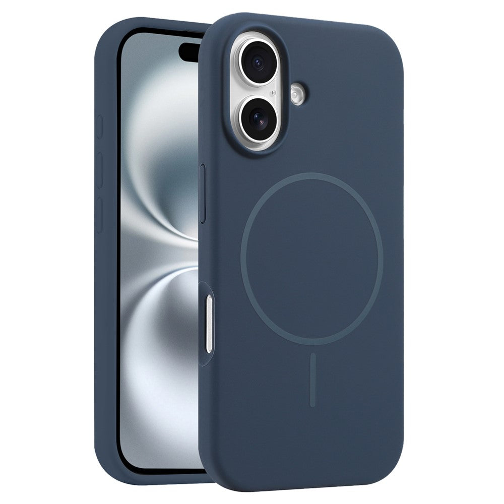 For iPhone 16 Plus Cover Kompatibel med MagSafe Flydende Silikone Anti-drop Telefoncover