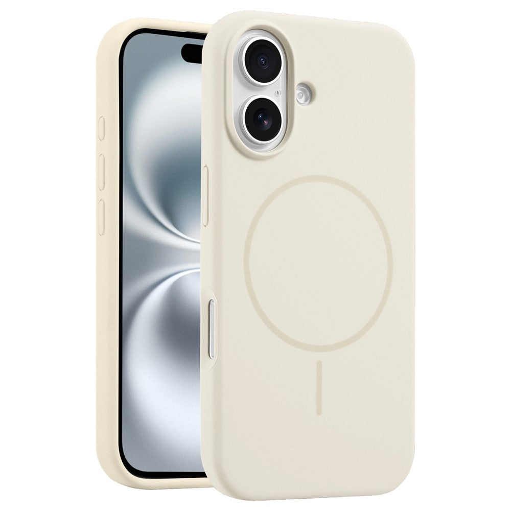 For iPhone 16 Plus Cover Kompatibel med MagSafe Flydende Silikone Anti-drop Telefoncover