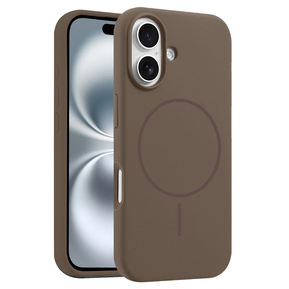For iPhone 16 Plus Cover Kompatibel med MagSafe Flydende Silikone Anti-drop Telefoncover