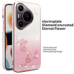KADEM För Huawei Pura 70 Pro / Pura 70 Pro+ Skal Dragonfly Stativ TPU Blommor Glitter mobilskal