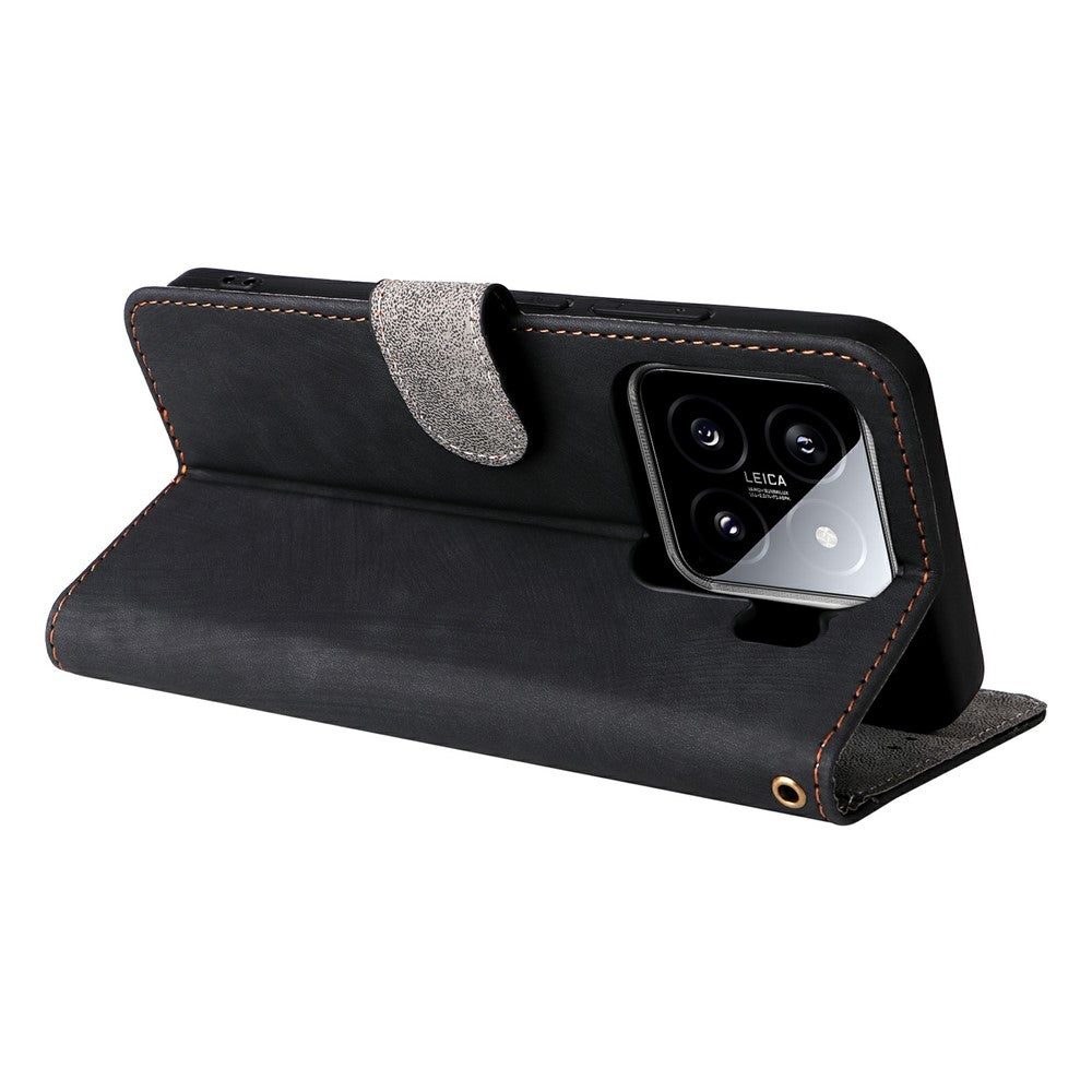 For Xiaomi 15 Wallet Phone Case RFID Blocking PU Leather Flip Cover Stand View