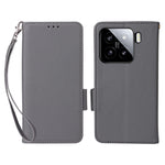 For Xiaomi 15 Pro Case with Wrist Strap Litchi Texture PU Leather Wallet Phone Cover