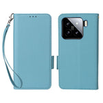 For Xiaomi 15 Pro Case with Wrist Strap Litchi Texture PU Leather Wallet Phone Cover