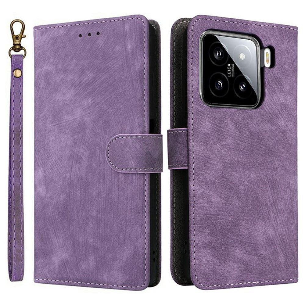 For Xiaomi 15 Pro Wallet Phone Case RFID Blocking PU Leather Flip Cover Stand View