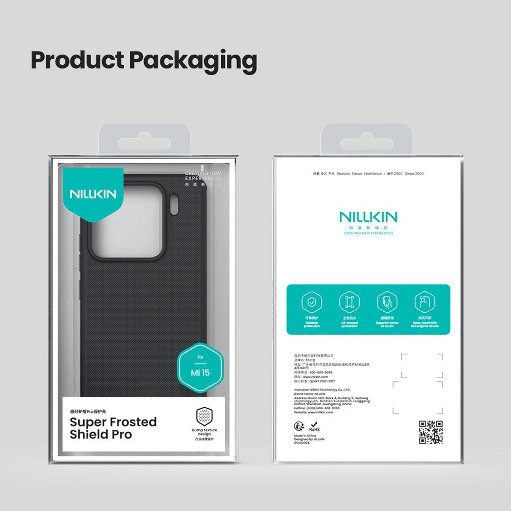 NILLKIN Frosted Shield Pro för Xiaomi 15 – Matt PC+TPU – Mobilskal