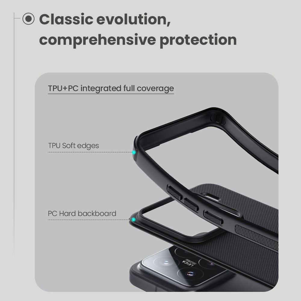 NILLKIN Frosted Shield Pro för Xiaomi 15 Magnetiskt Skal PC+TPU mobilskydd