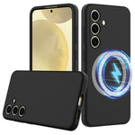For Samsung Galaxy S24 FE Magnetic Case Anti-Drop Liquid Silicone Phone Cover