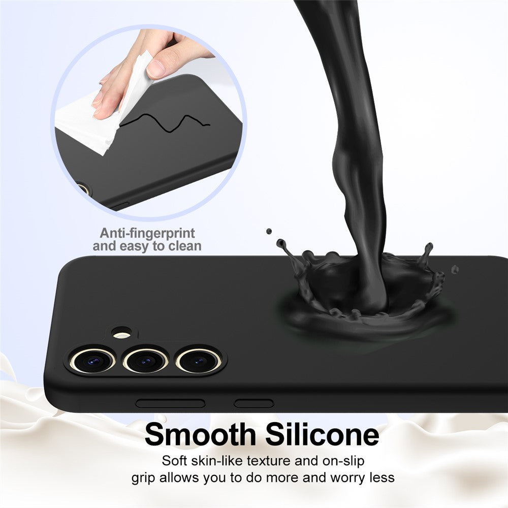 For Samsung Galaxy S24 FE Magnetic Case Anti-Drop Liquid Silicone Phone Cover