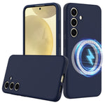 For Samsung Galaxy S24 FE Magnetic Case Anti-Drop Liquid Silicone Phone Cover
