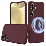For Samsung Galaxy S24 FE Magnetic Case Anti-Drop Liquid Silicone Phone Cover