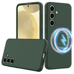 For Samsung Galaxy S24 FE Magnetic Case Anti-Drop Liquid Silicone Phone Cover