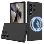 For Samsung Galaxy S24 Ultra Magnetic Case Anti-Drop Liquid Silicone Phone Cover