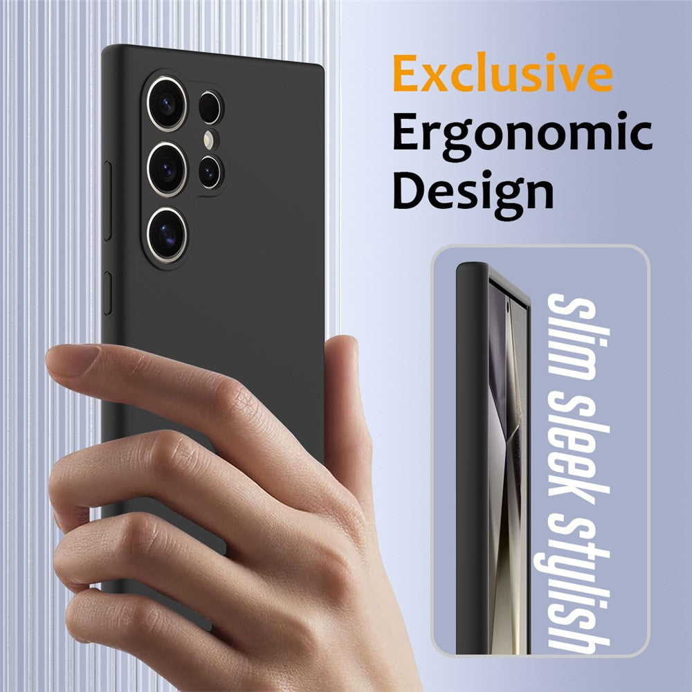 For Samsung Galaxy S24 Ultra Magnetic Case Anti-Drop Liquid Silicone Phone Cover