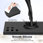 For Samsung Galaxy S24 Ultra Magnetic Case Anti-Drop Liquid Silicone Phone Cover
