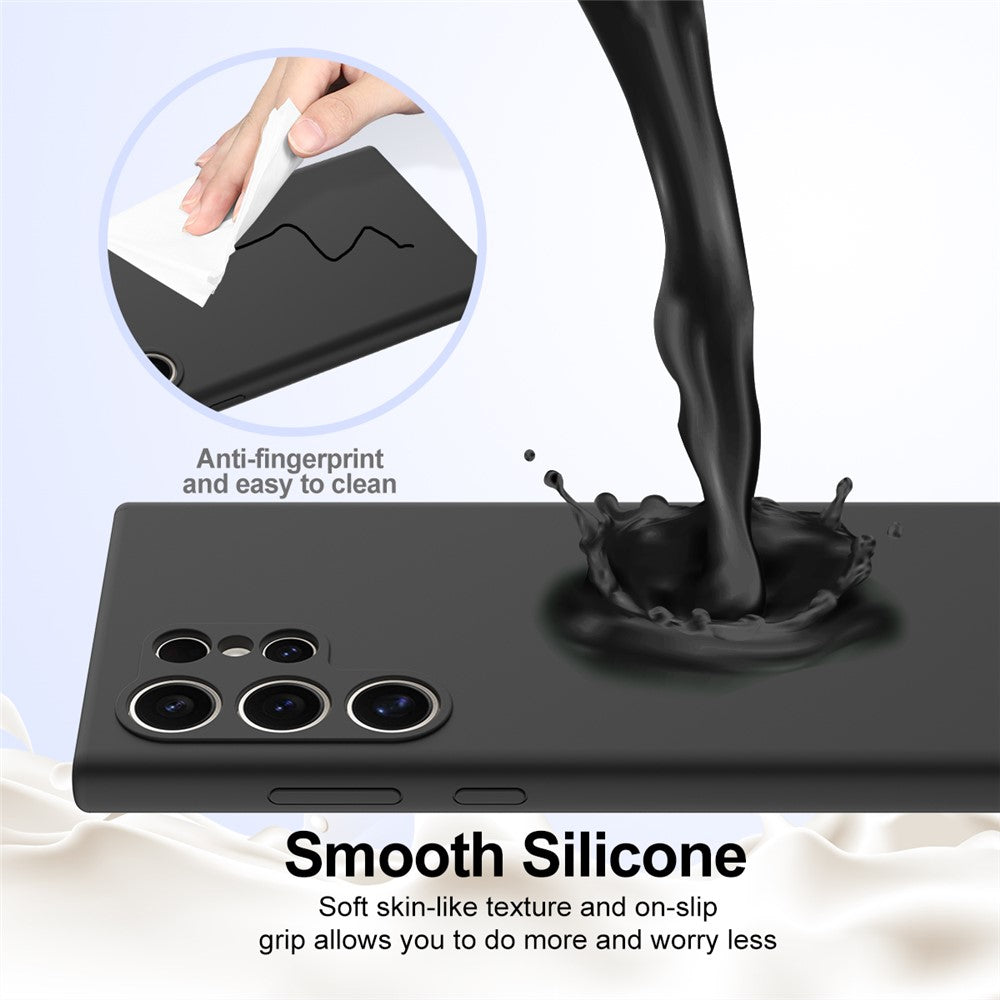 For Samsung Galaxy S24 Ultra Magnetic Case Anti-Drop Liquid Silicone Phone Cover