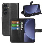Til Samsung Galaxy S25+ Cover Litchi Tekstur Stødsikkert Læderpung Telefoncover
