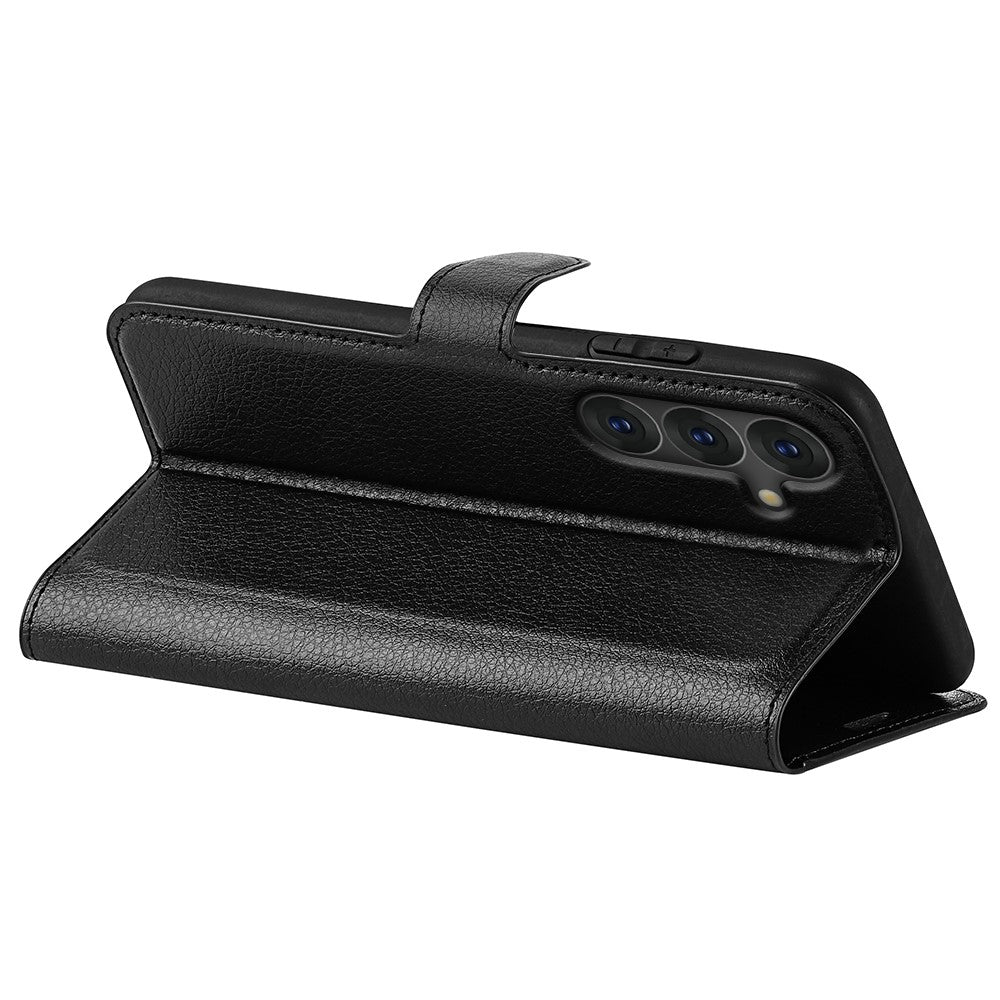 Til Samsung Galaxy S25+ Cover Litchi Tekstur Stødsikkert Læderpung Telefoncover