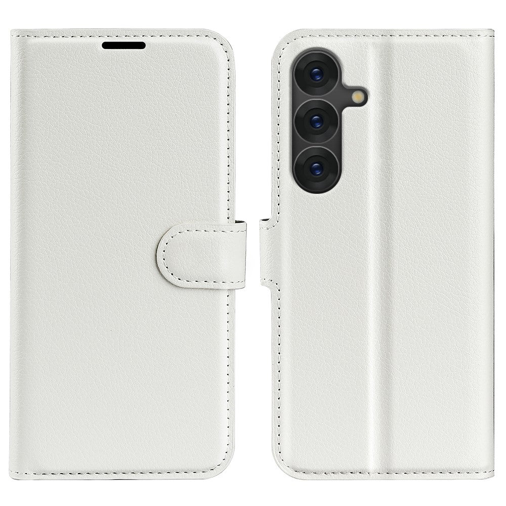 Til Samsung Galaxy S25+ Cover Litchi Tekstur Stødsikkert Læderpung Telefoncover