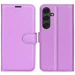 Til Samsung Galaxy S25+ Cover Litchi Tekstur Stødsikkert Læderpung Telefoncover