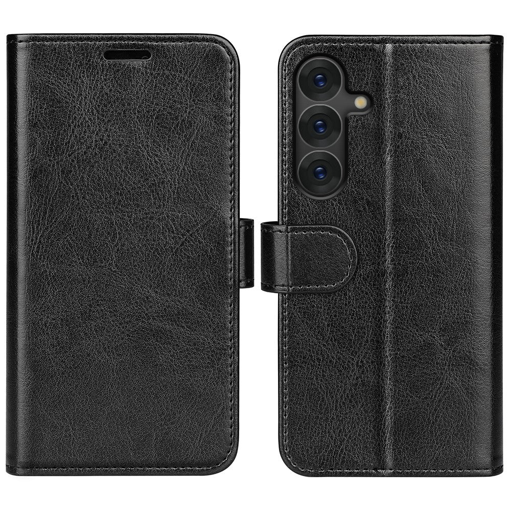 For Samsung Galaxy S25+ Wallet Case Crazy Horse Texture Stand Leather Phone Cover
