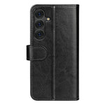 Plånboksfodral till Samsung Galaxy S25+ med Crazy Horse-textur, läder, stativ