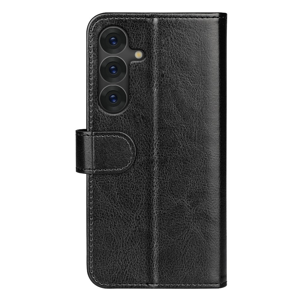 Plånboksfodral till Samsung Galaxy S25+ med Crazy Horse-textur, läder, stativ