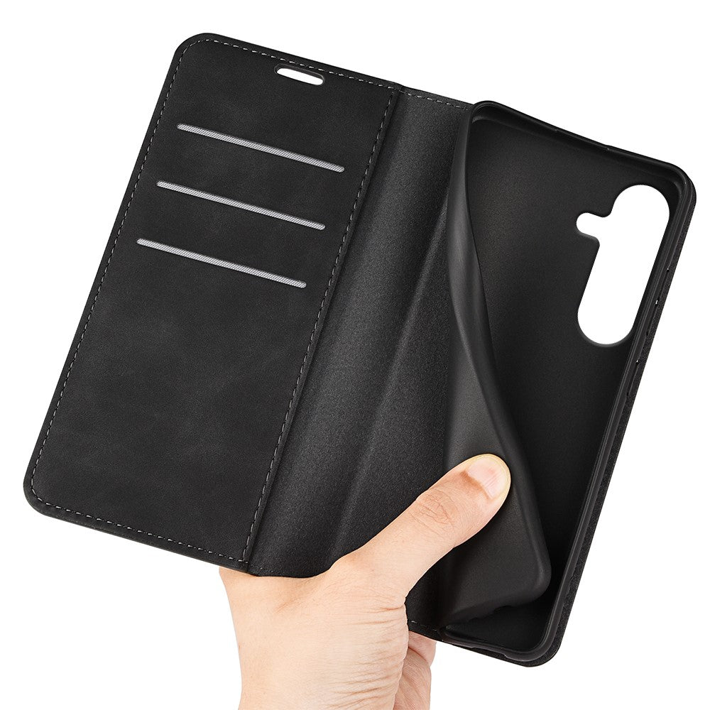 For Samsung Galaxy S25+ Case Skin-Touch Leather Wallet Phone Cover