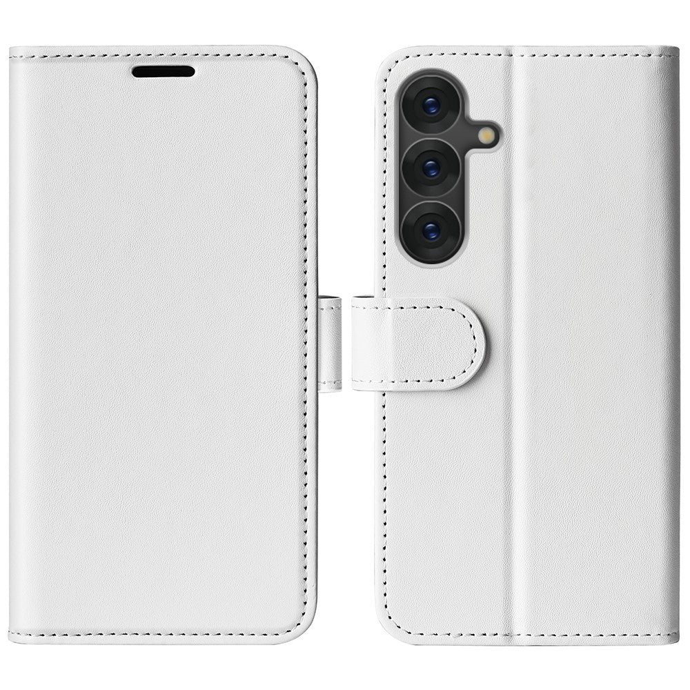 Plånboksfodral till Samsung Galaxy S25 med Crazy Horse-textur, läder, stativ