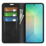 For Samsung Galaxy S25 Case Skin-Touch Leather Wallet Phone Cover