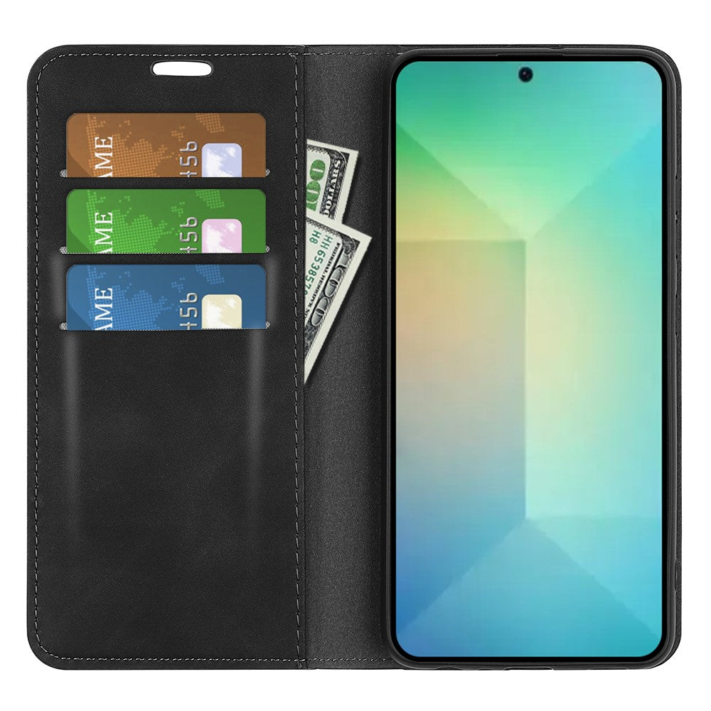 For Samsung Galaxy S25 Case Skin-Touch Leather Wallet Phone Cover