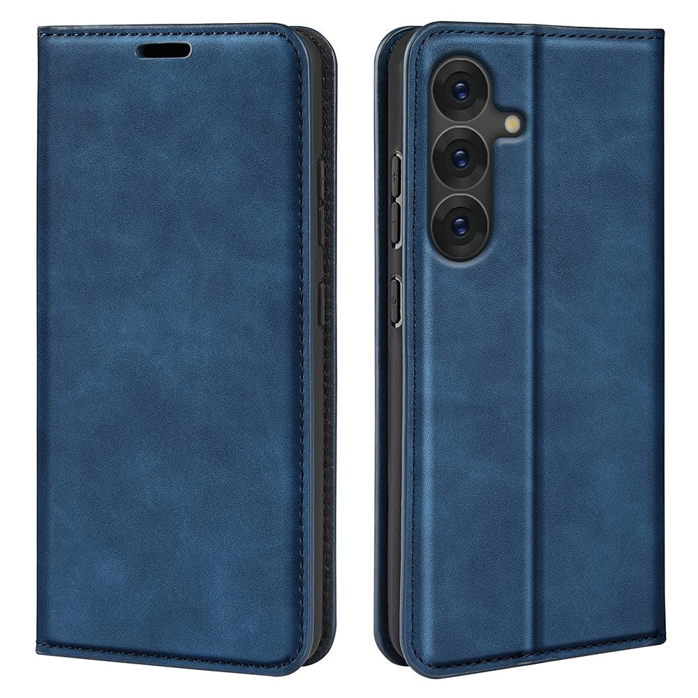 For Samsung Galaxy S25 Case Skin-Touch Leather Wallet Phone Cover