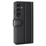 For Samsung Galaxy S25 Case Genuine Split Leather Phone Cover with Wallet Stand