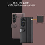 For Samsung Galaxy S25 Case Genuine Split Leather Phone Cover with Wallet Stand