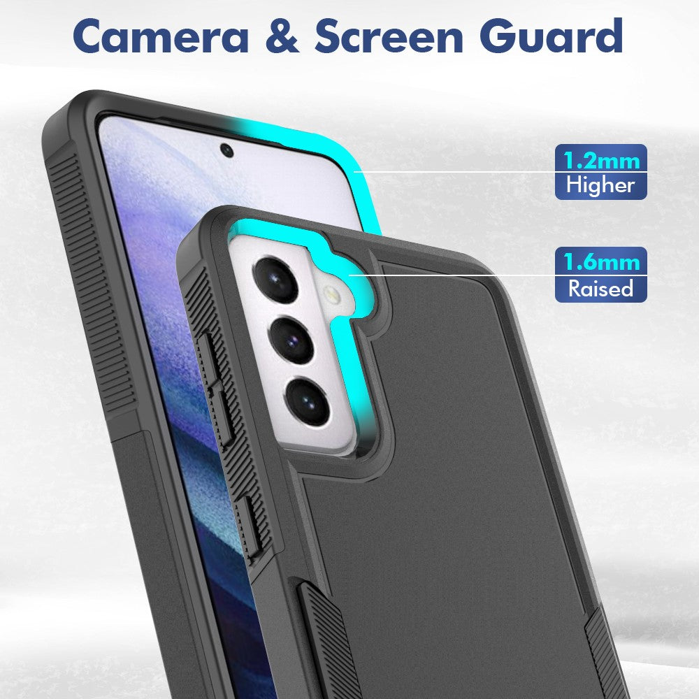 Samsung Galaxy S21 5G / S21 4G-skal 2-i-1 PC+TPU stötsäkert mobilskal