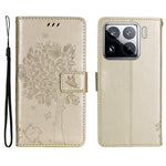 For Xiaomi 15 Pro Phone Case with Stand Cat Tree Pattern Leather Wallet Mobile Cover