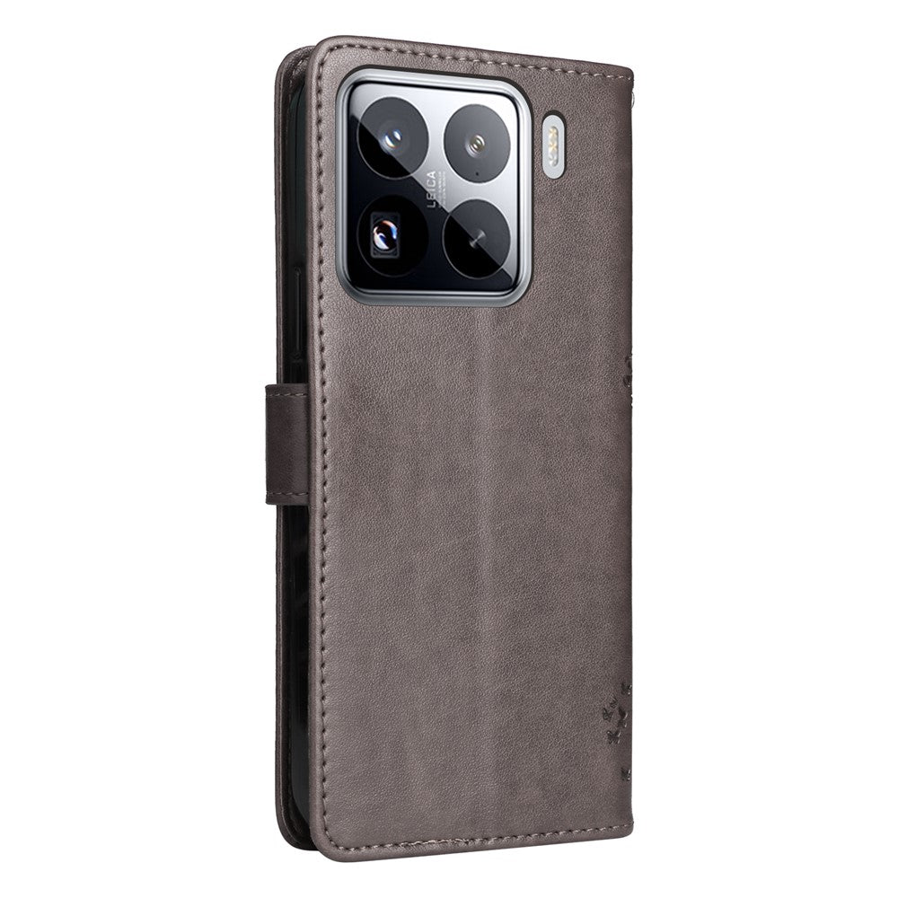 For Xiaomi 15 Pro Phone Case with Stand Cat Tree Pattern Leather Wallet Mobile Cover