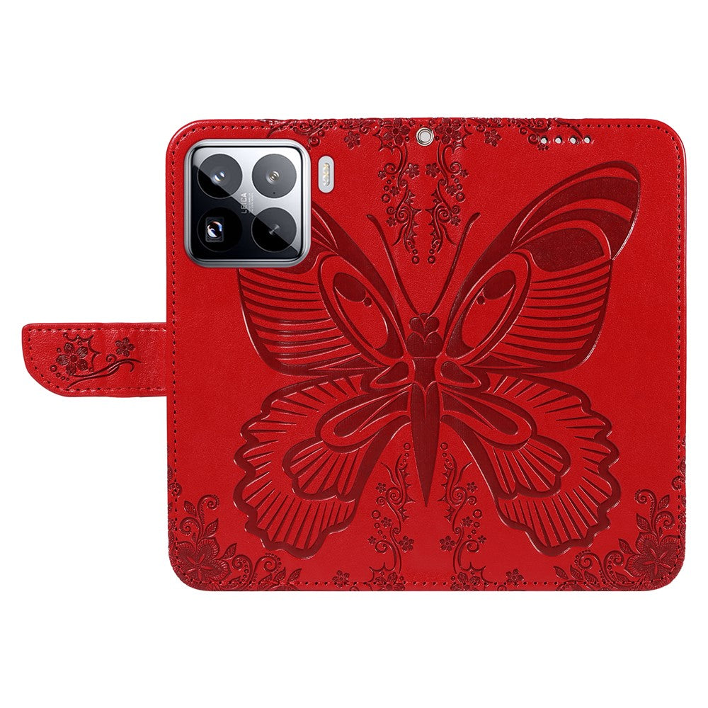 For Xiaomi 15 Pro Case Butterfly Pattern Leather Wallet Flip Phone Cover