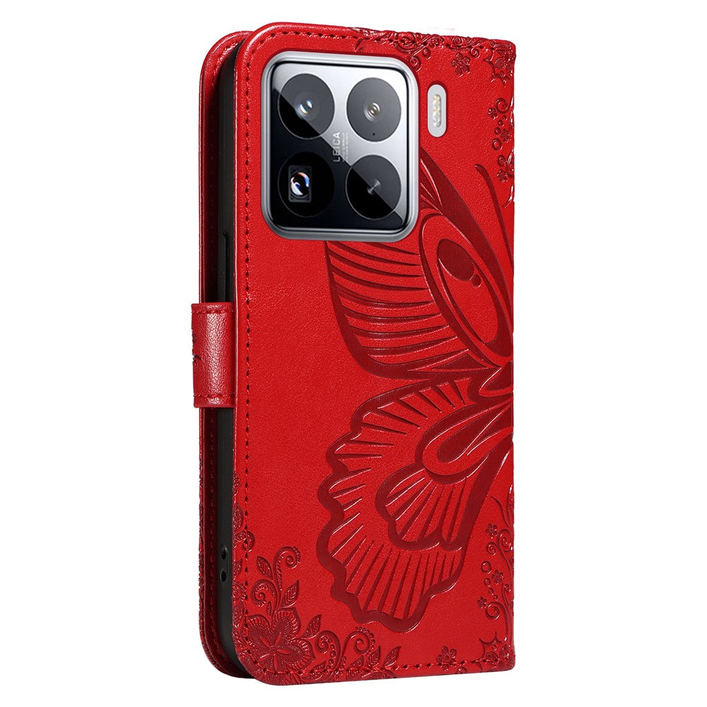 For Xiaomi 15 Pro Case Butterfly Pattern Leather Wallet Flip Phone Cover