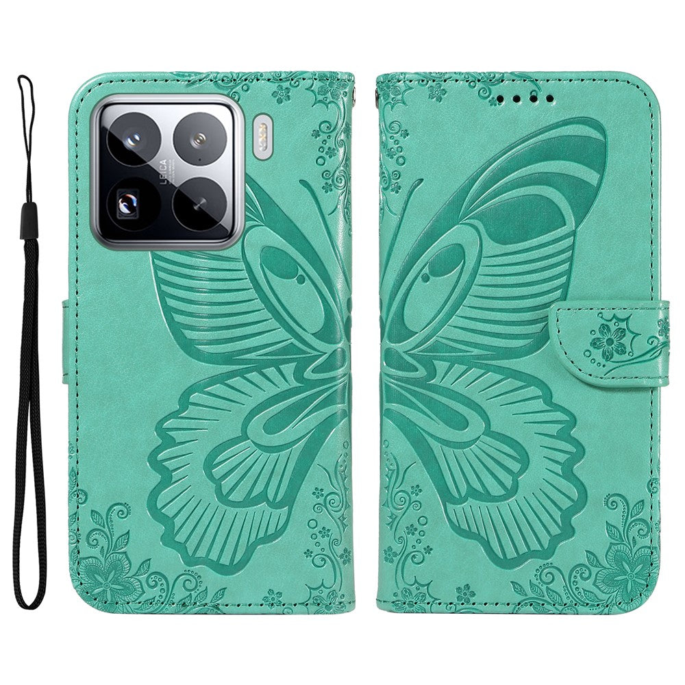 For Xiaomi 15 Pro Case Butterfly Pattern Leather Wallet Flip Phone Cover