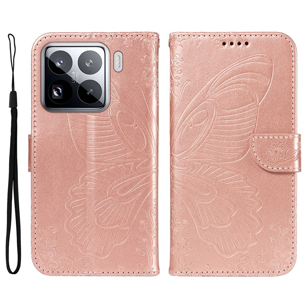 For Xiaomi 15 Pro Case Butterfly Pattern Leather Wallet Flip Phone Cover