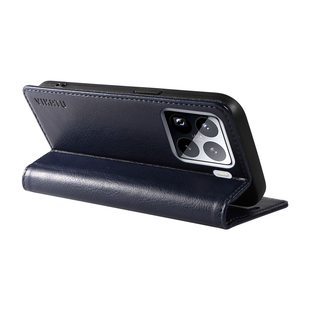 YIKATU YK-006 For Xiaomi 15 Pro Case Magnetic Closure Leather Phone Cover Litchi Texture