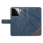 For Xiaomi 15 Case Leather Geometric Line Wallet Phone Cover with Wrist Strap