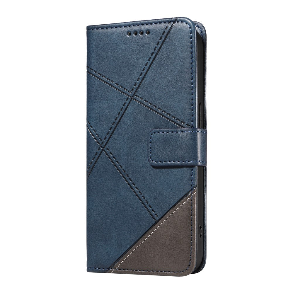 For Xiaomi 15 Case Leather Geometric Line Wallet Phone Cover with Wrist Strap