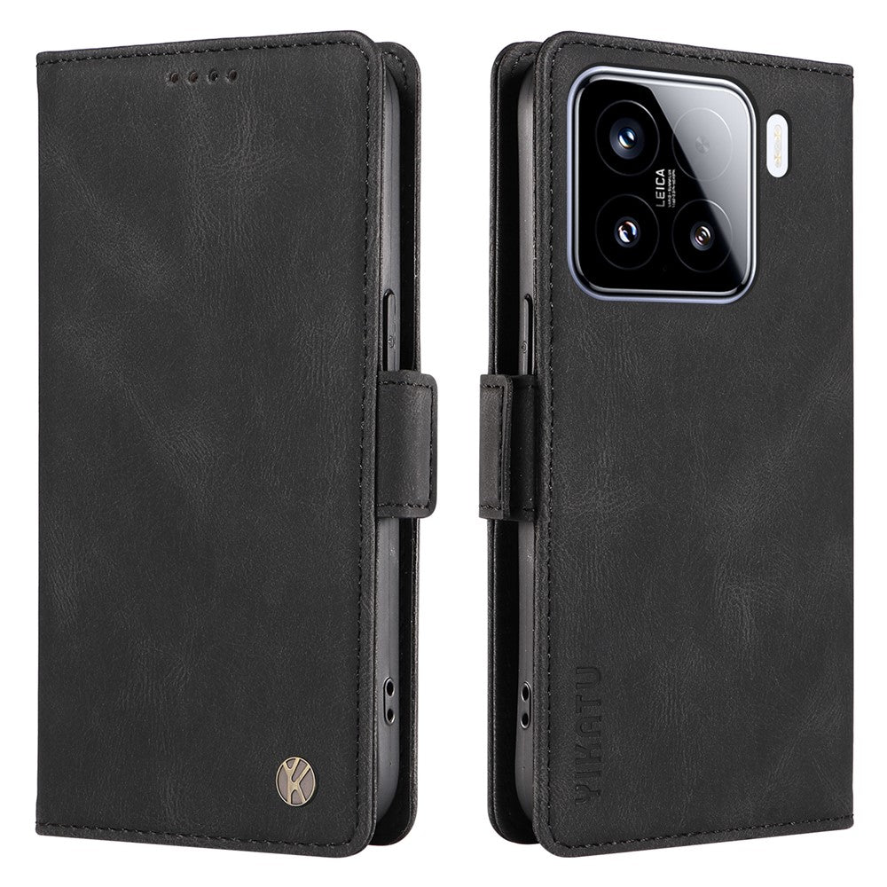 YIKATU YK-005 For Xiaomi 15 Case PU Leather Wallet Phone Cover Skin Touch Feeling