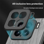 For Xiaomi 15 Case Wood Texture Leather Coated TPU Phone Protective Cover