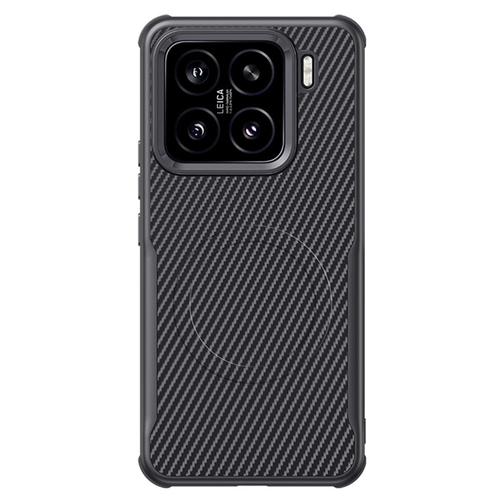 For Xiaomi 15 Magnetic Case Carbon Fiber PU+PC+Silicone Protective Cover