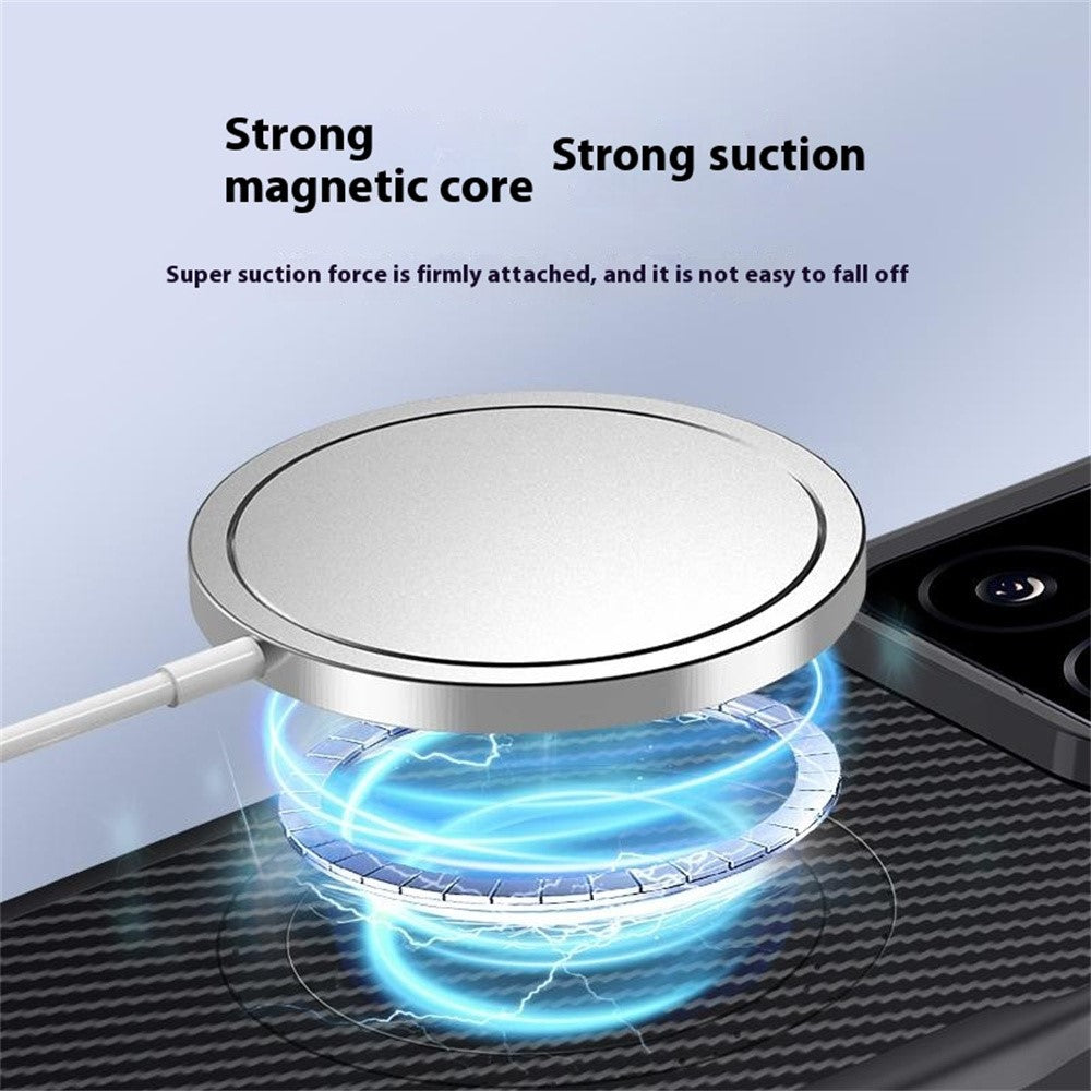For Xiaomi 15 Magnetic Case Carbon Fiber PU+PC+Silicone Protective Cover