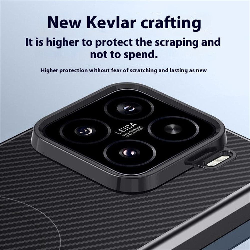 For Xiaomi 15 Magnetic Case Carbon Fiber PU+PC+Silicone Protective Cover