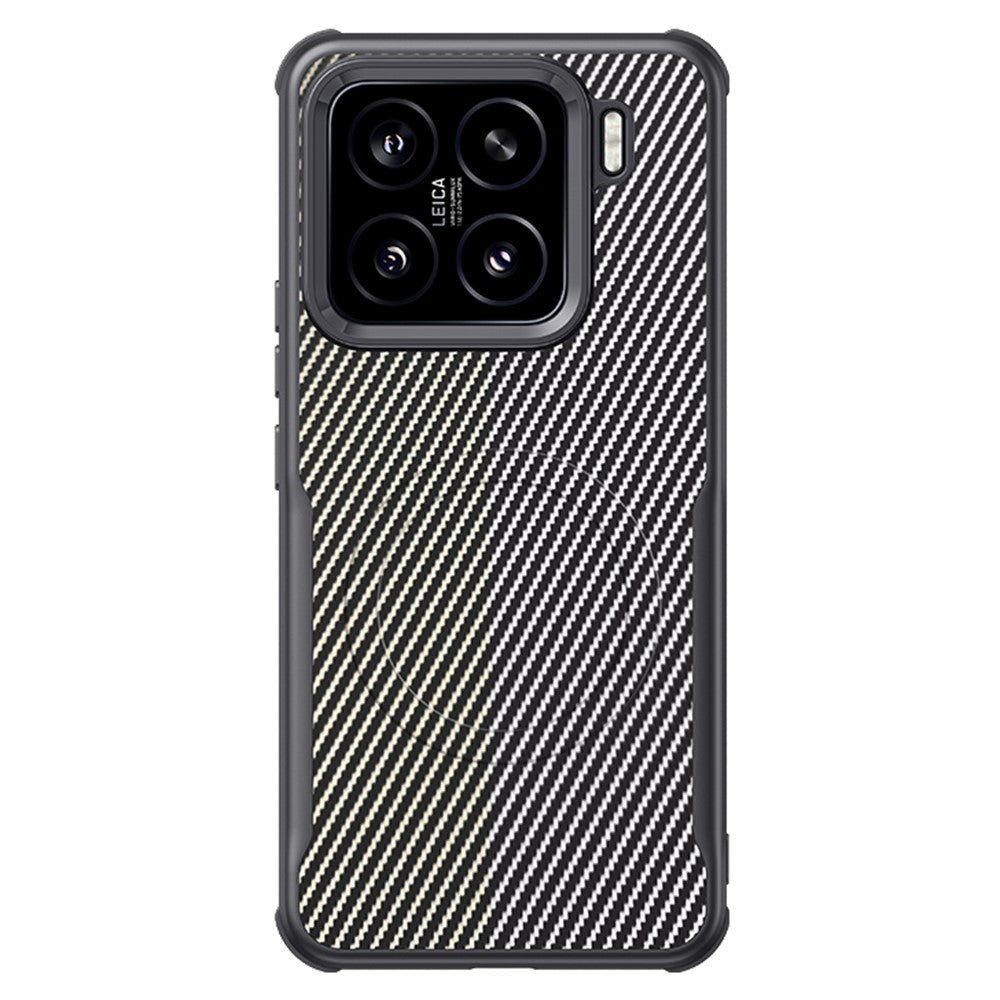 For Xiaomi 15 Magnetic Case Carbon Fiber PU+PC+Silicone Protective Cover